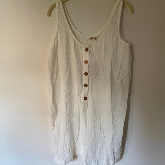 Faherty Dream Cotton Gauze Jamesport Romper - Size M - Picture 2 of 3